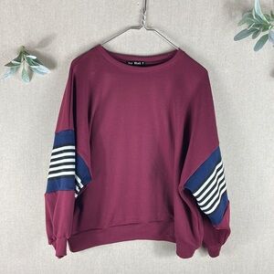 Say What > Maroon Ballon Sleeve Sweatshirt Small